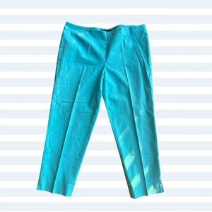 Lafayette 148 New York Blue Straight Leg Pants Size 14